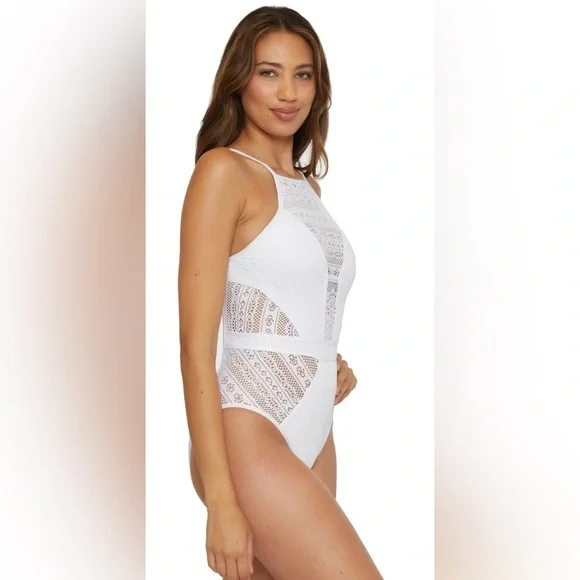 NEVER WORN WITH TAGS!! Becca by Rebecca Virtue- Makayla High Neck One Piece 🩱👙✨ - Picture 3 of 7